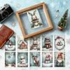 Christmas Cards 20-Piece Snow Festive Home Decor Vintage Dwarf Animal Holiday Postcard For Kids Adults Collectors Family