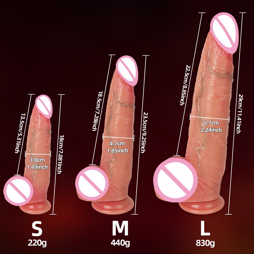 Realistic Big Dildo for Women Beginners Skin Sliding Foreskin Anal Vagina G Spot Stimulation Artifical Penis Sex Toy Masturbator