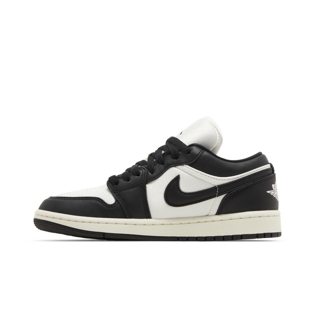 Womens Air Jordan 1 Low SE 'Vintage Panda' (women's sizes) Sail / Sail / Black Vintage Basketball Shoes FB9893 101