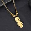 Stainless Steel Boy Girl Necklace Pendant Lover Necklace Choker Family Necklace  Lovers