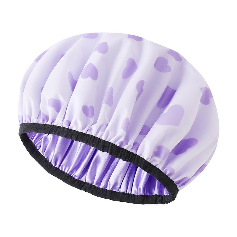 Cuffia da doccia impermeabile per bagno Cuffia per capelli elastica per cappello da bagno addensata per donna Bellezza Parrucchiere Dot Prodotti Accessori per il bagno