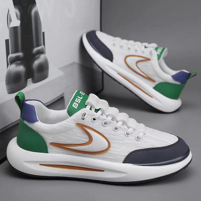 

Men s shoes 2024 new spring and summer breathable sports leisure thick baseplate shoes versatile one pedal teen tide 39