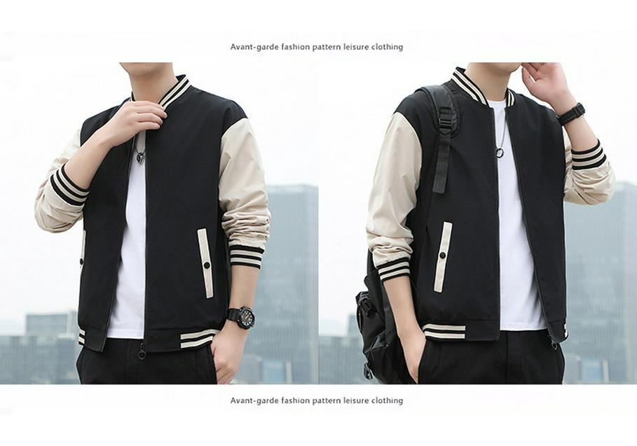 2022 Spring/Autumn Men's Korean Style Casual Stand Collar Baseball Jacket