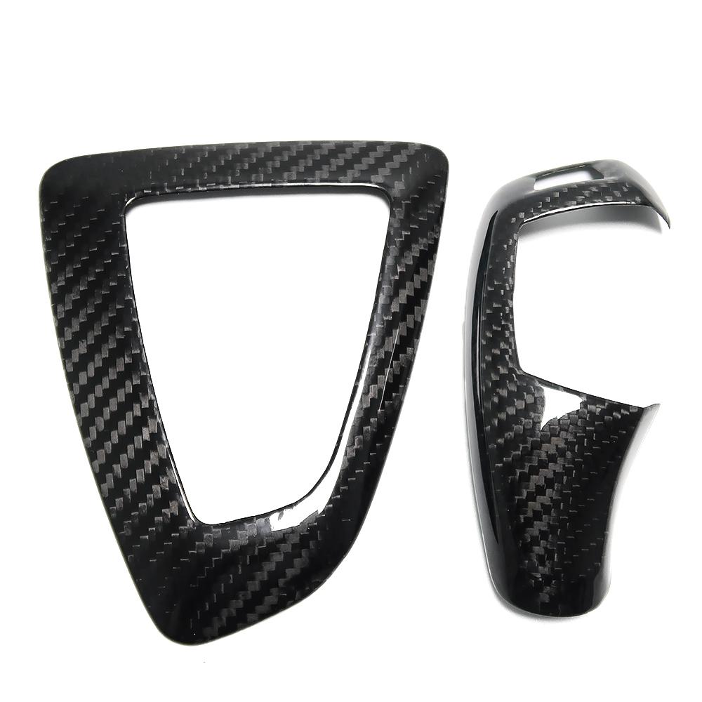 Carbon Fiber for BMW F20 F22 F21 F30 F32 F33 F36 F06 F12 F13 X5 F15 X6 F16 Car Gear Shift Knob Cover Sticker Panel Trim
