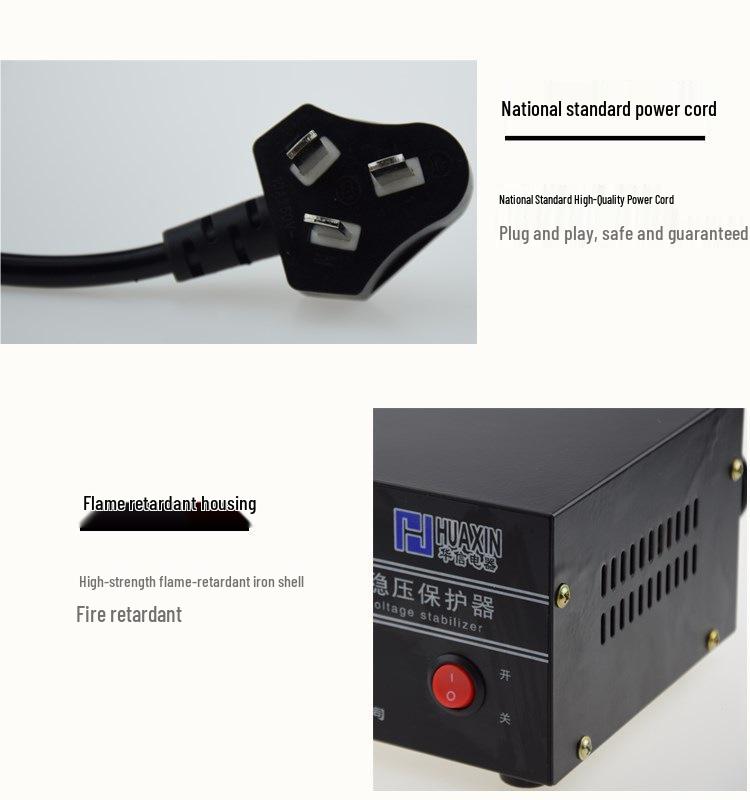 Huaxin 220V Automatic Voltage Stabilizer 2000W for Home: Computer, TV, Fridge, Boiler