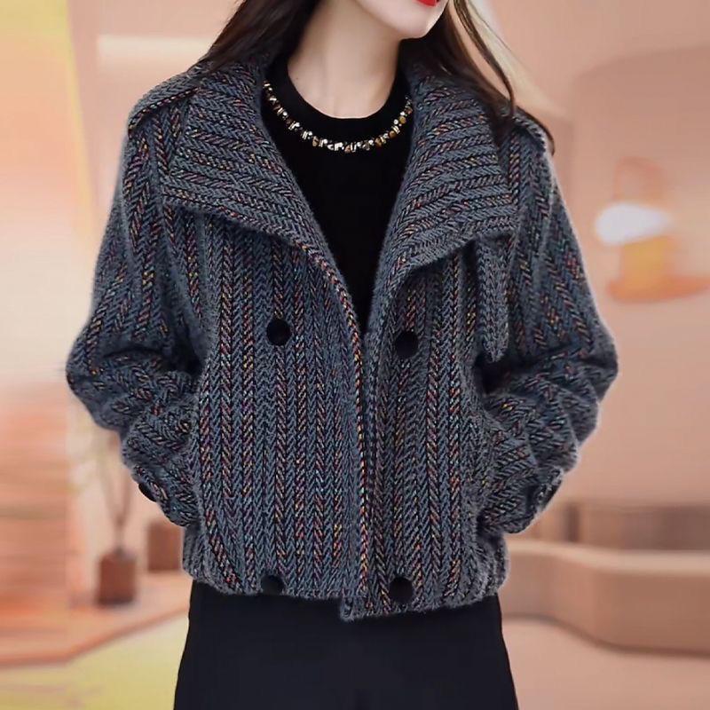 

2026 Autumn/Winter Chic Casual Loose Fit Slimming Cardigan Top L