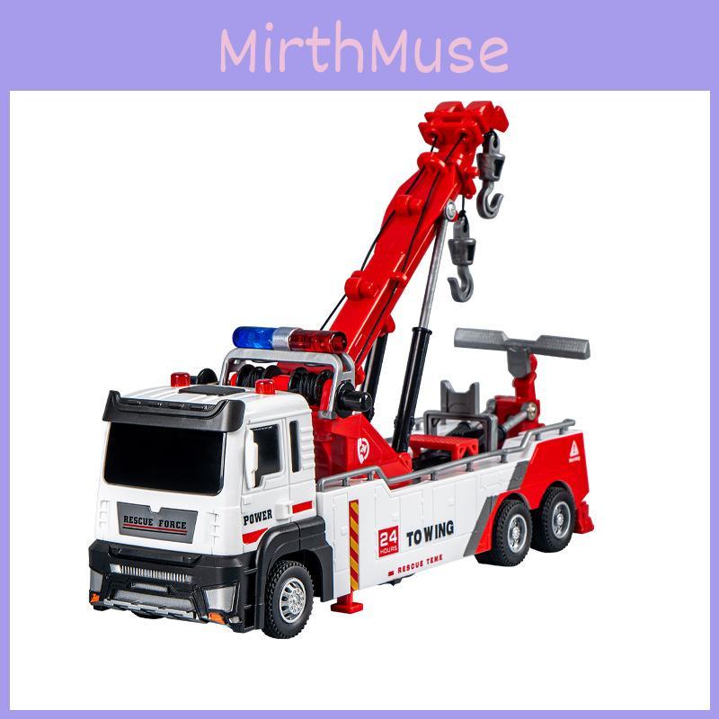 Kinderanhänger Räum- und Rettungsfahrzeug Spielzeugauto mit Licht und Ton für Kinder zum Lernen und Spielen