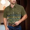 Men'S Fashionable Lapel And Shoulder Length Short Sleeved Casual Top
