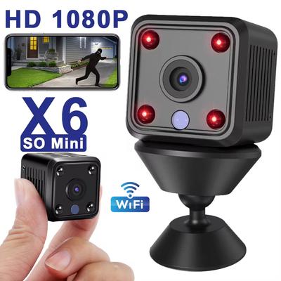 LS VISION Mini IP kamery X6 HD 1080P Wifi Sportovní Bezdrátové zabezpečení Sledování Vestavěná baterie Inteligentní domácí kamery s nočním viděním