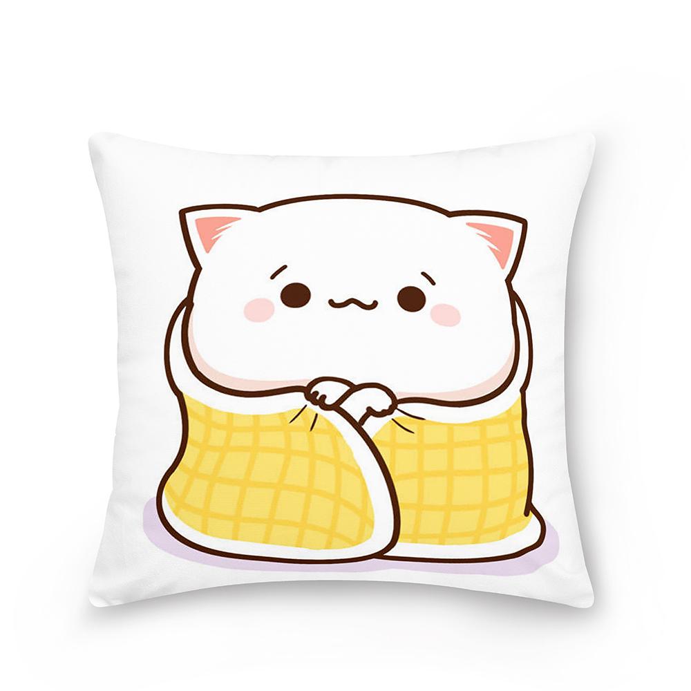 

Mocha Mochi Персиковая кошка Подушка Чехол Наволочка Рождественское украшение Подушка Диван Автомобиль Наволочка