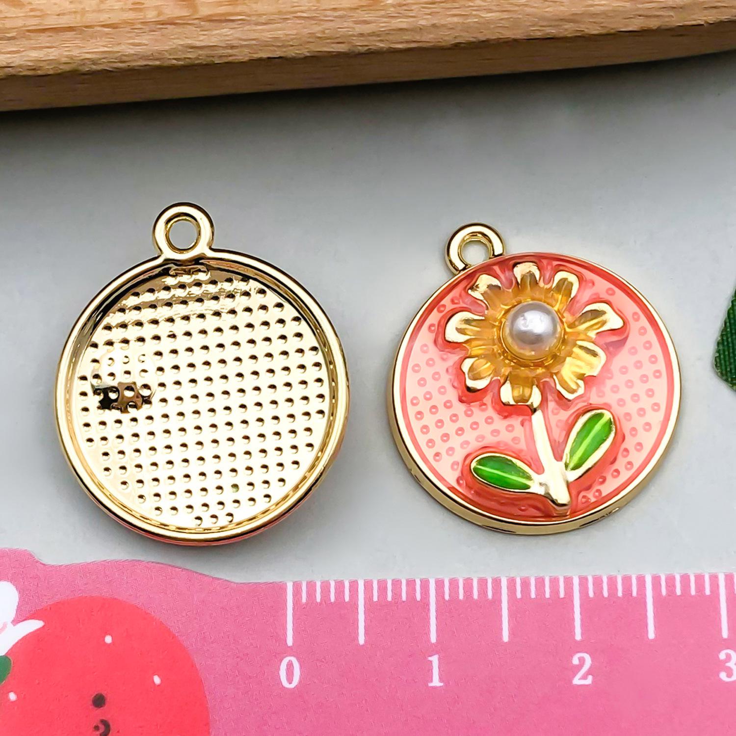 

Monet Garden Retro 3D Flower Round Earrings - Women s DIY Alloy Jewelry