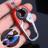 Men's Keychain Hook Stainless Steel Buckle Outdoor Carabiner Climbing Tool Double Ring Fishing Hook Key Ring Car Accessories