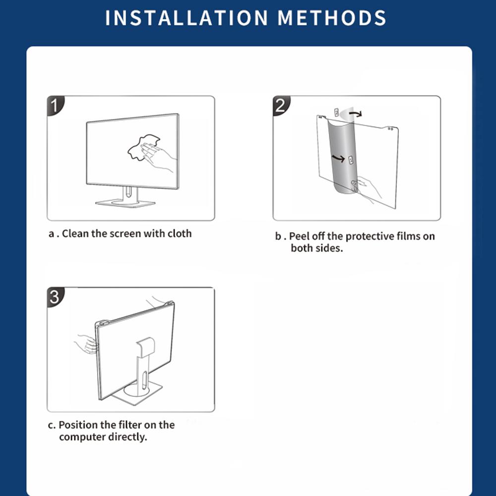 Blaulichtfilter für Computer-Displayschutzfolie, hochklarer Blaulichtfilter, Displayschutzfolie für Computer, 20-31 Zoll