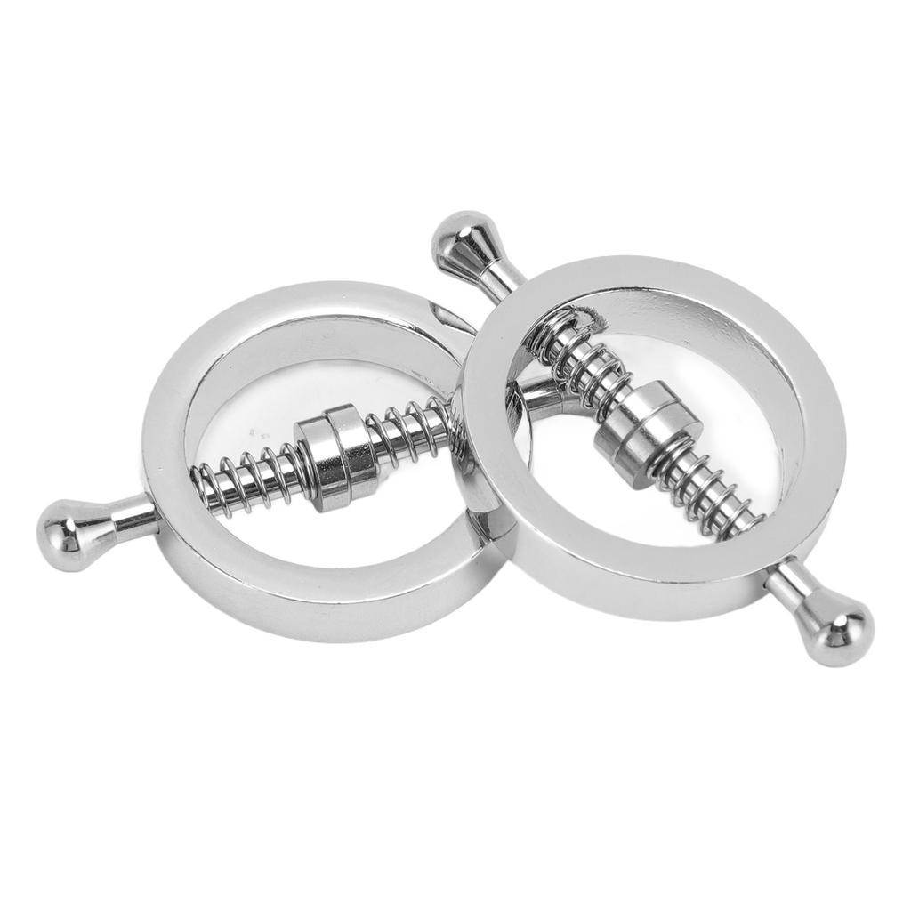 Metal Nipple Rings Adjust Size Rust Proof Punching Free Nipple Clamp Rings for Men and Women