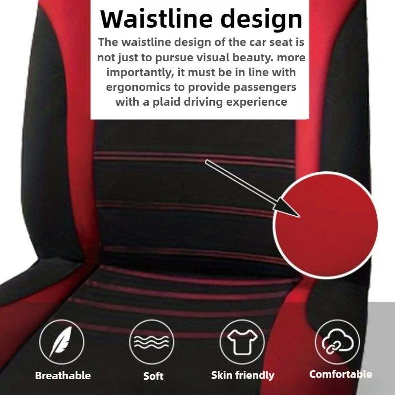 Universal Waist Line Design Cushion AUTO Universal Size Fit for Car Suv Truck Van Accessories Interior Seat Covers Full Set