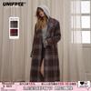 Women's 2025 Winter Retro Plaid Wool Blend Longline Coat