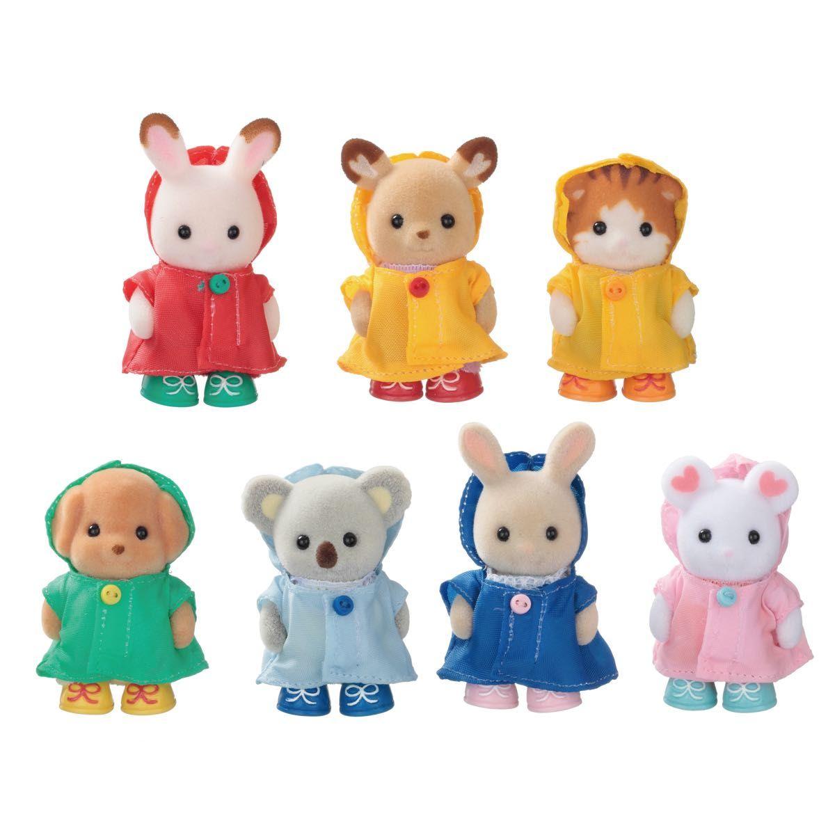 Used Sylvanian Families Baby Exciting Raincoat No shoes No outer box