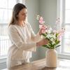 Plastic Artificial Jasmine Flower Branch Real Touch Fake Flowers  Wedding Decor