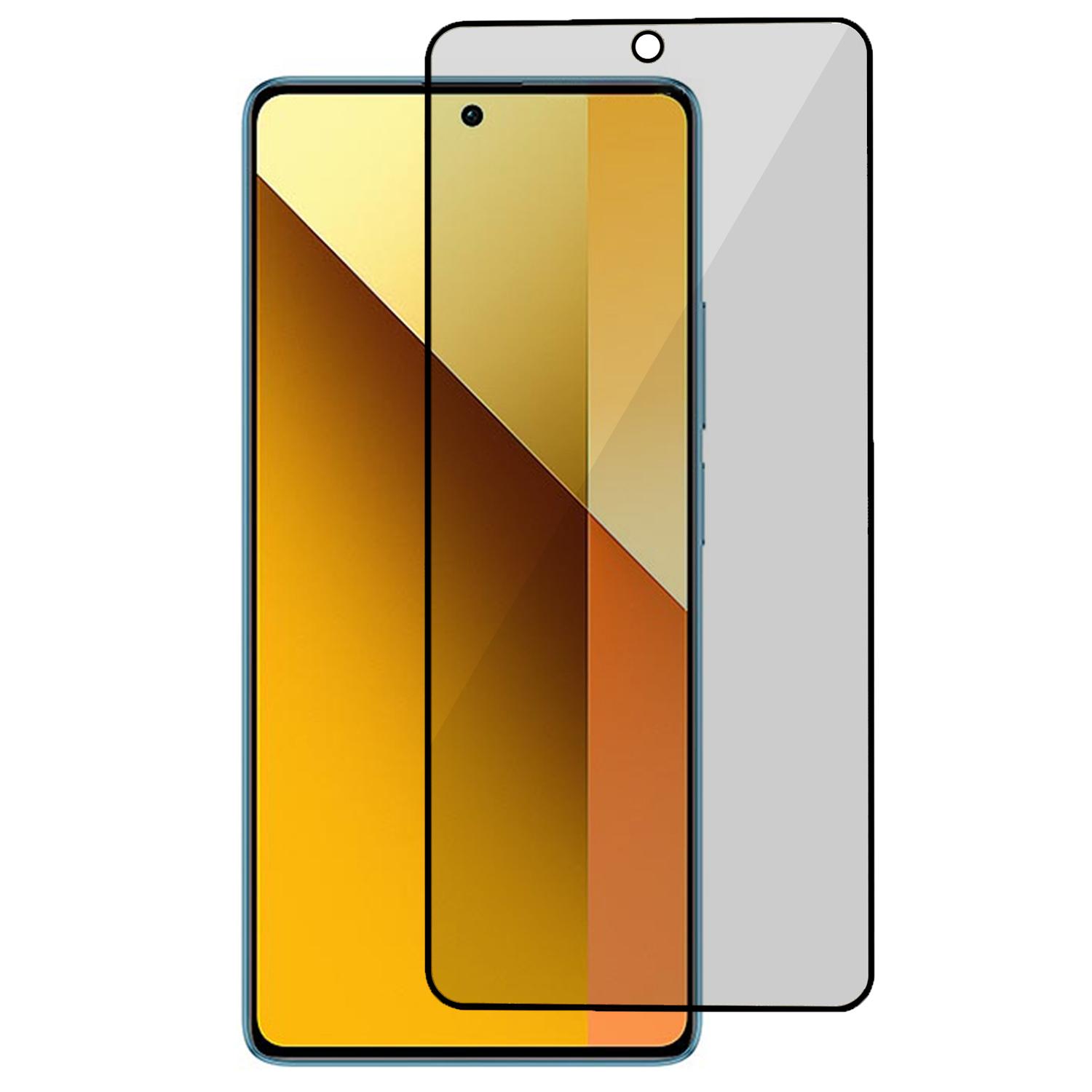 

For Xiaomi Redmi Note 13 4G Anti-Spy Screen Protector Full Glue Tempered Glass Film Black Edge As Shown A