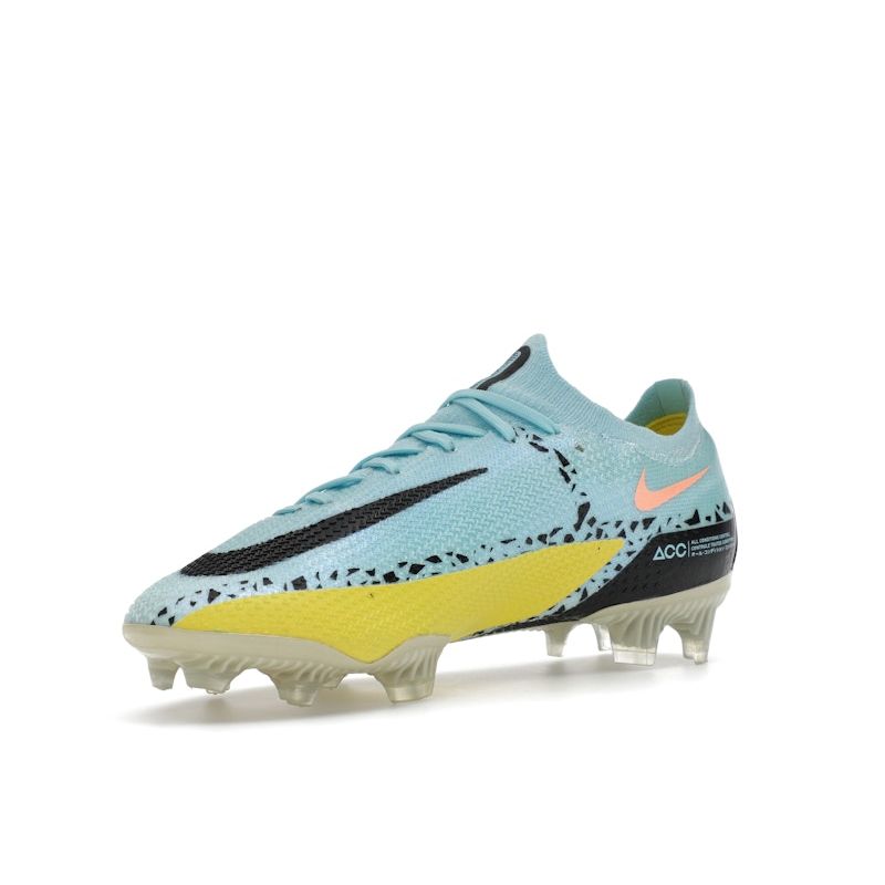 Nike Phantom GT2 Elite FG Glacier Ice Yellow Strike Unisex Sneakers Blue Sunset-Glow Black CZ9890-407