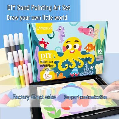 Nezha Creative Sand Painting DIY Set for Kids: Educational Handcrafted Coloring Toy