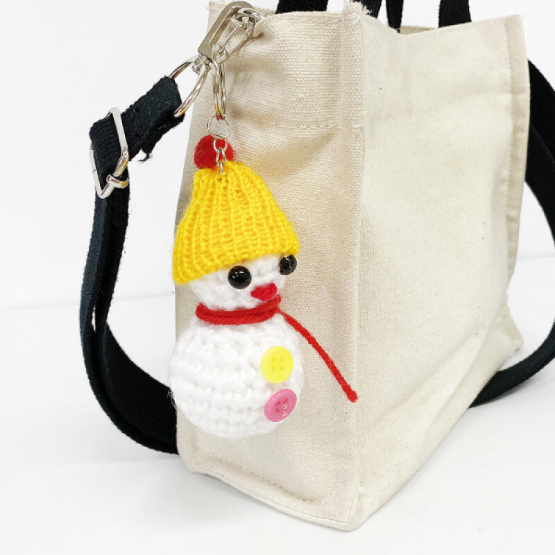 Crochet Snowman Keychain - 1-person Set