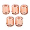 5pcs Amperage Rating 30-120A Plasma Shield Cap  For Plasma Cutting Torch