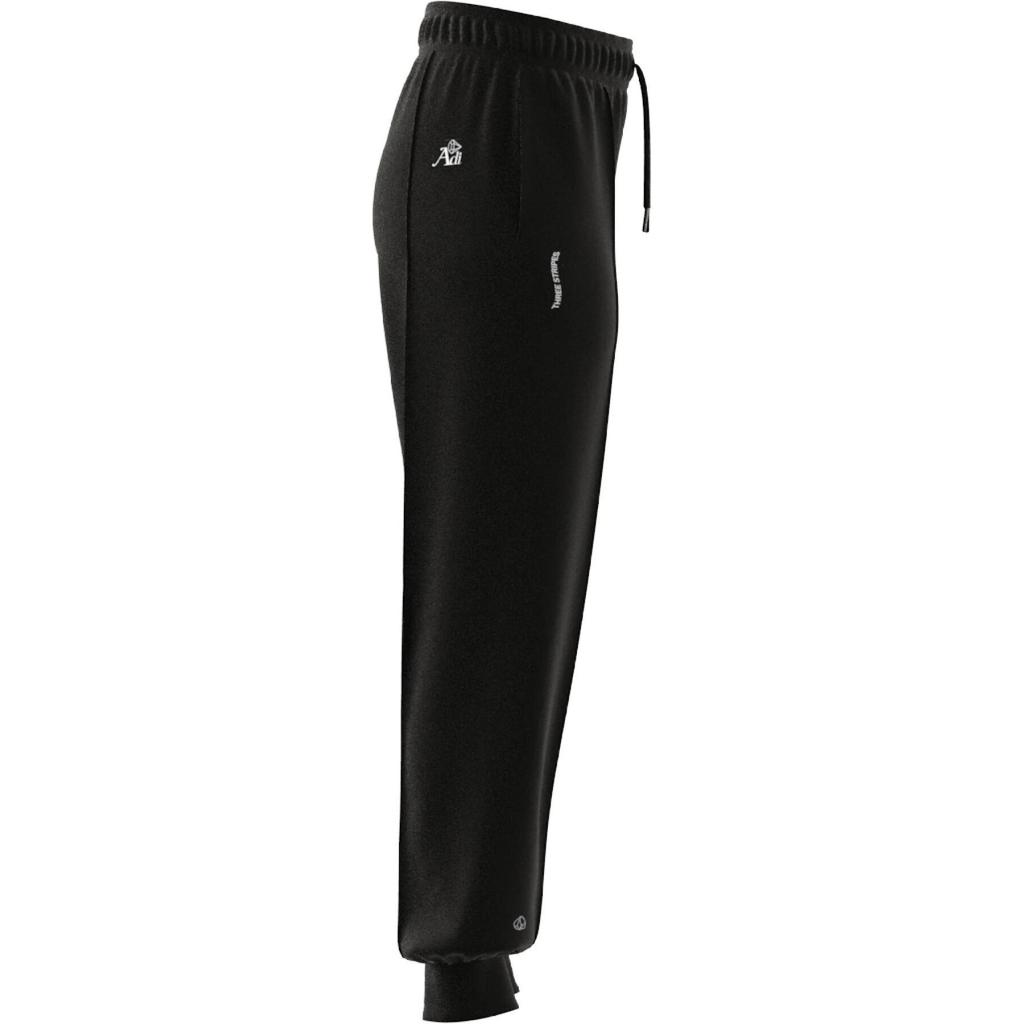 Adidas Solid Color Logo Jogger Knit Sports Pants Women Bottoms Black IC0806
