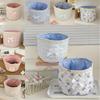 Sweetheart Lace Cylinder Storage Bin With Soft Cotton Material For Desk And Travel Use