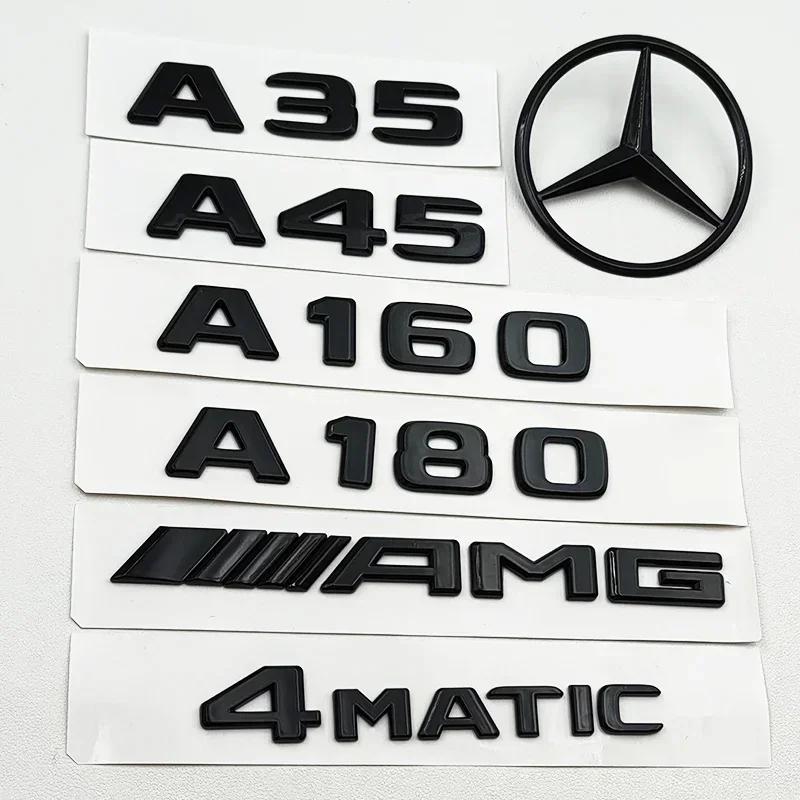 WSKHJ1 C200 E200 For Mercedes Benz For Mercedes Benz W176 W177 3D ABS Black A35 A45 A160 A180 A200 A250 Logo Letters 4MATIC Badge Car R