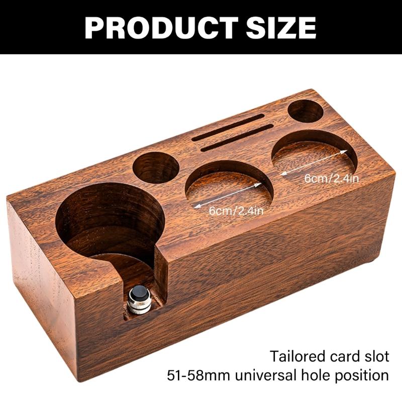 Elegant Wood Coffee Tamper Holder Practical Espresso Accessories Support Base Rack Professional Baristas Equipment