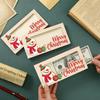 1Pc Wooden Christmas Card Money Holder Wood Money Holder Decoration Envelope Snowmen And Letter Design Envelope Greeting Card