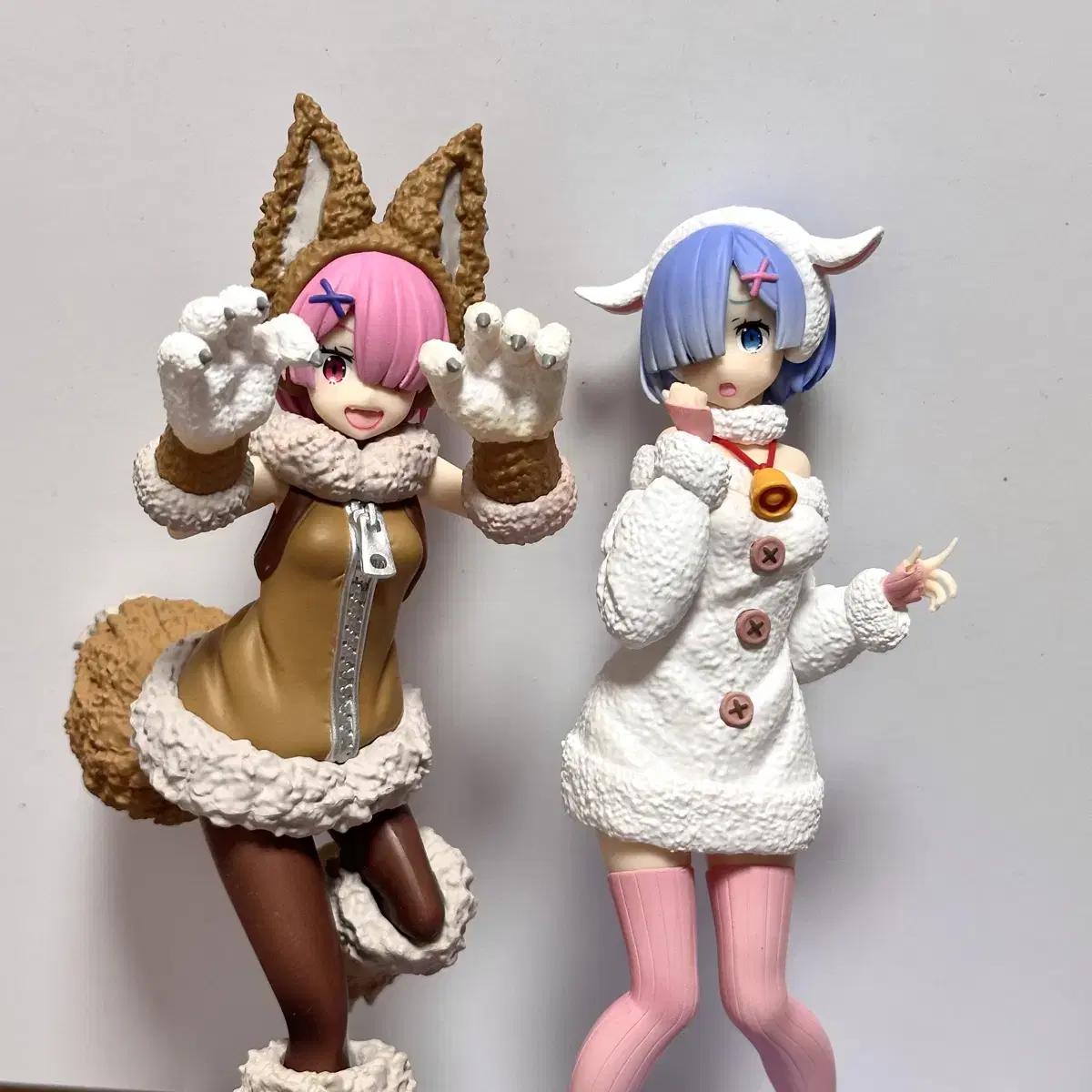 

Rizero Rem Ram Sss Fairy Tale Series Ram Wolf And 7 Baby Goats Figures