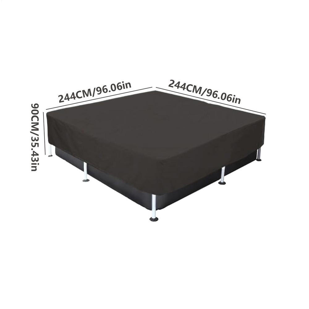 Rectangular Pool Cover For Swimming Pool Oxford Cloth With Drawstring Furniture Cover Outdoor Waterproof UV Resistant Cover