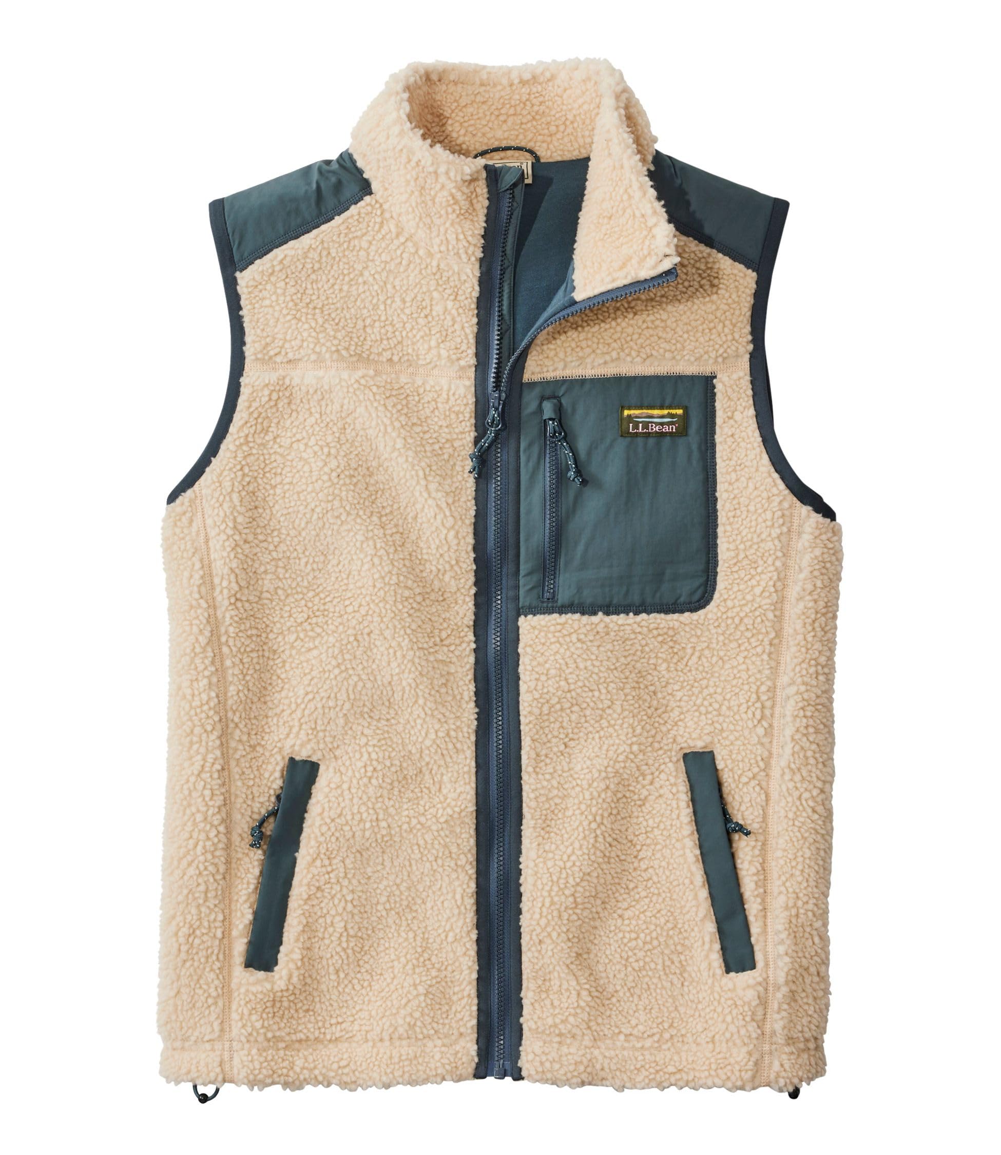 

Sherpa Fleece US Size Natural 1000257217 L.L.Bean Men s Vest, Fit, Regular, L, Tan,