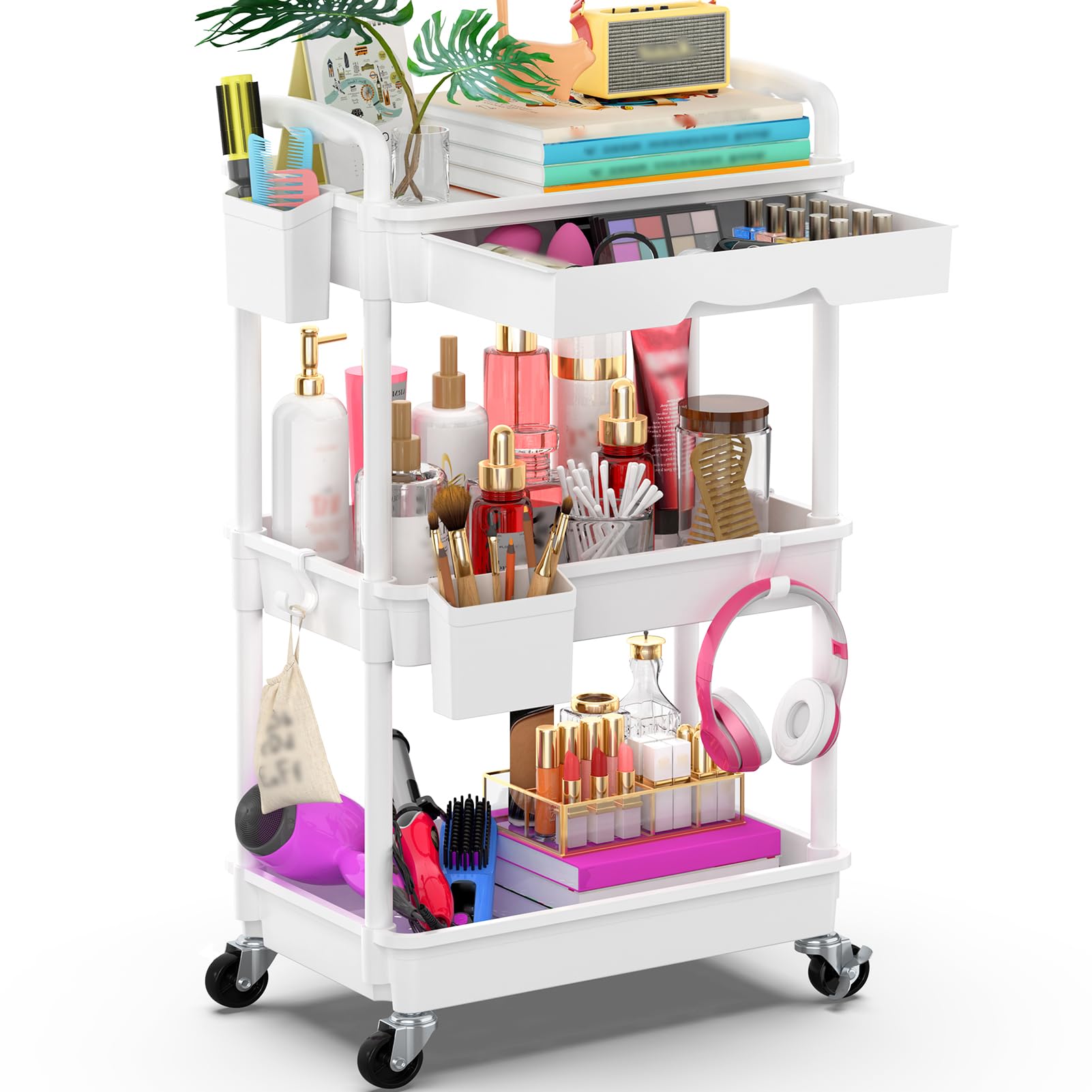 

Goovilla Kitchen Rolling 3 with Storage Multifunctional Storage for Small Basket for x x White Cart, Type, Tiers, Drawers, Handle, Cups, Dividers,