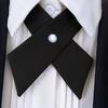 Bow Tie Adjustable Length Soft Touch Pure Color Neck Tie Formal Occasions Business Weddings Parties Outfit Accessory