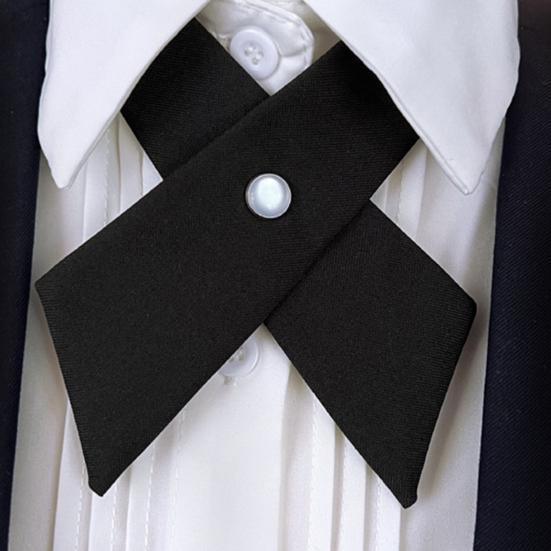 Bow Tie Adjustable Length Soft Touch Pure Color Neck Tie Formal Occasions Business Weddings Parties Outfit Accessory