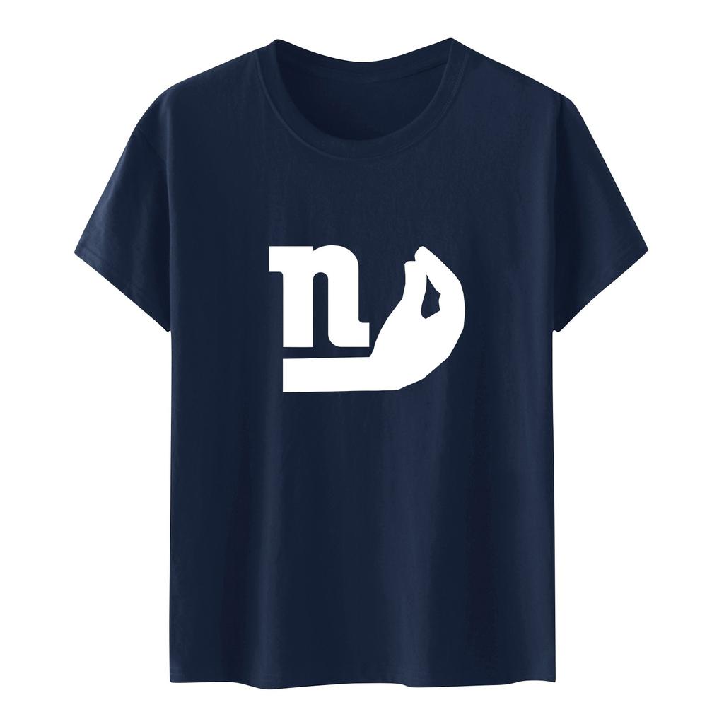 Lässiges, locker sitzendes, bedrucktes T-Shirt für Damen mit Rundhalsausschnitt und kurzen Ärmeln