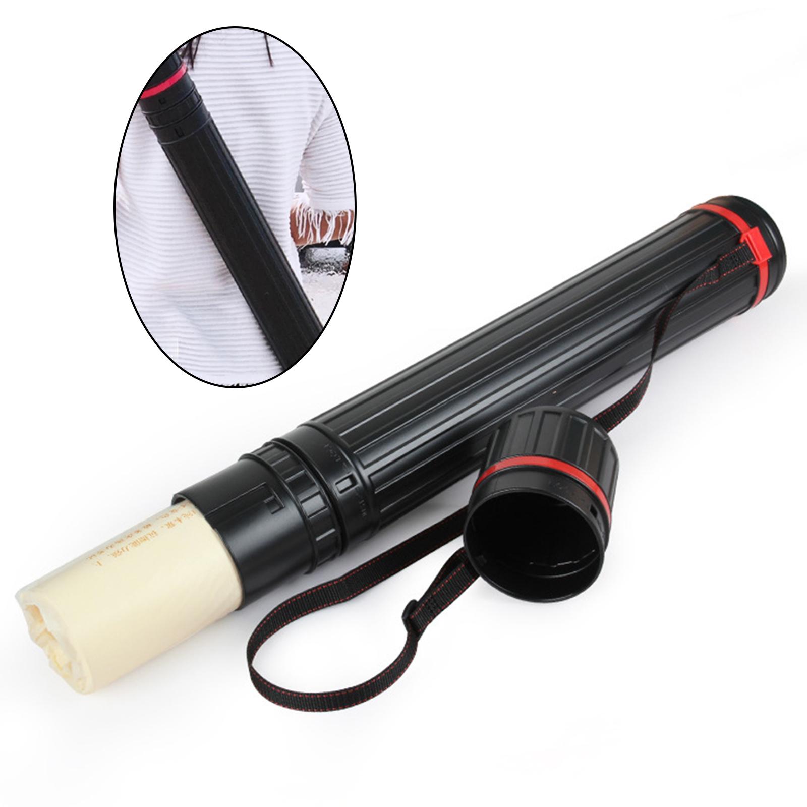 

Expanding Poster Tube with Strap Artwork Portable Scroll Holder Storage Tube Case for Picture Blueprint Drawings