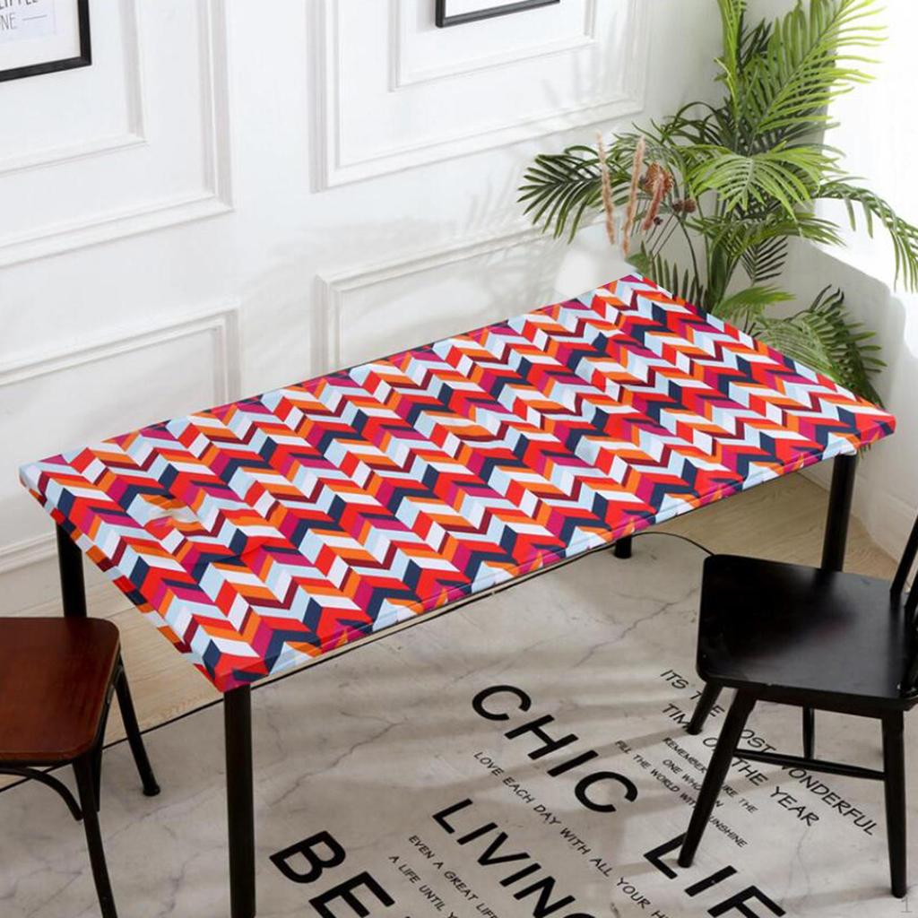 183x76cm Tischdecke, Bedruckte Tischdecke Knitterfest Farbecht Elastischer Rand Tischdecken Waschbar