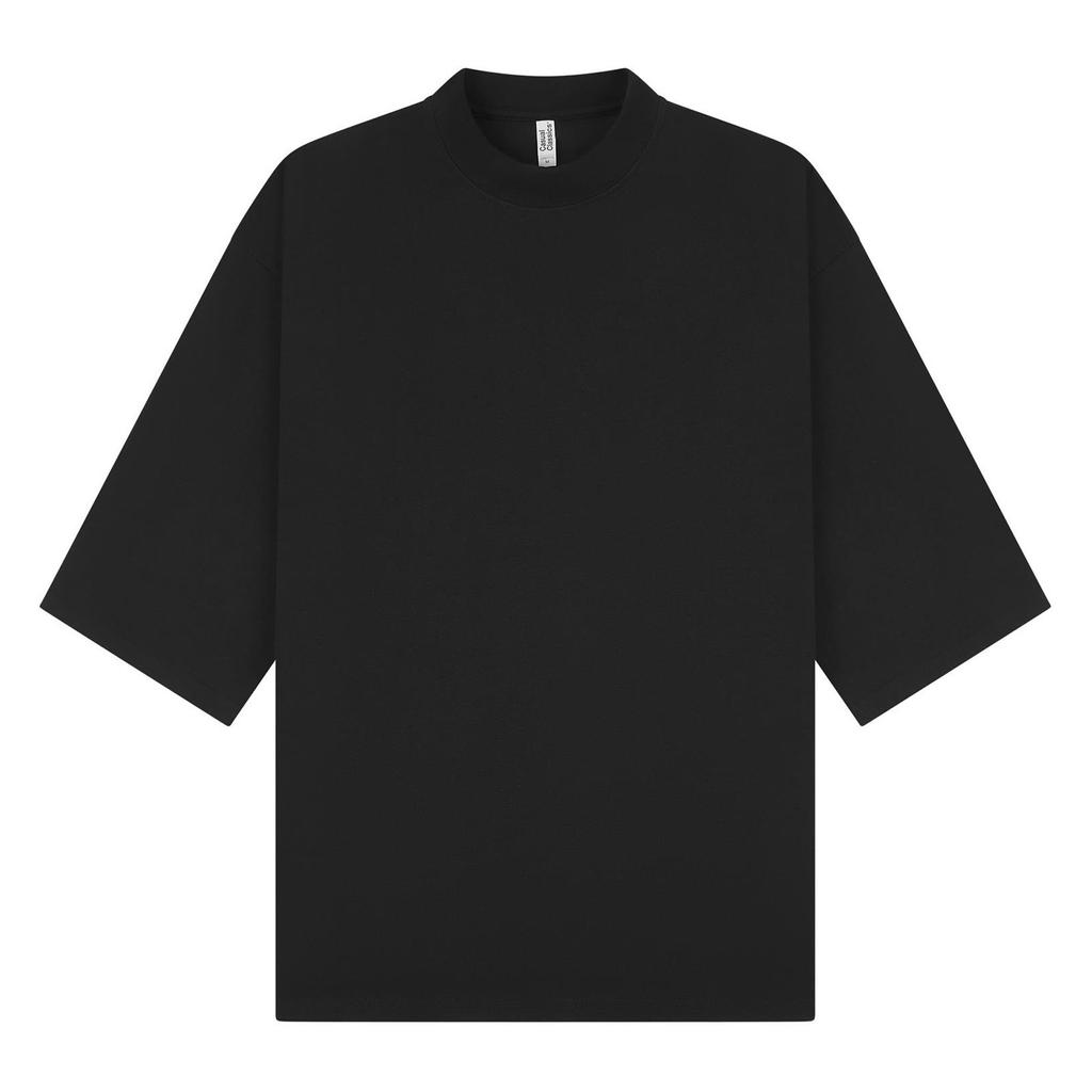 Casual Classics Unisex Adult Combed Ringspun Cotton Extended Neckline Oversized Short-Sleeved T-Shirt