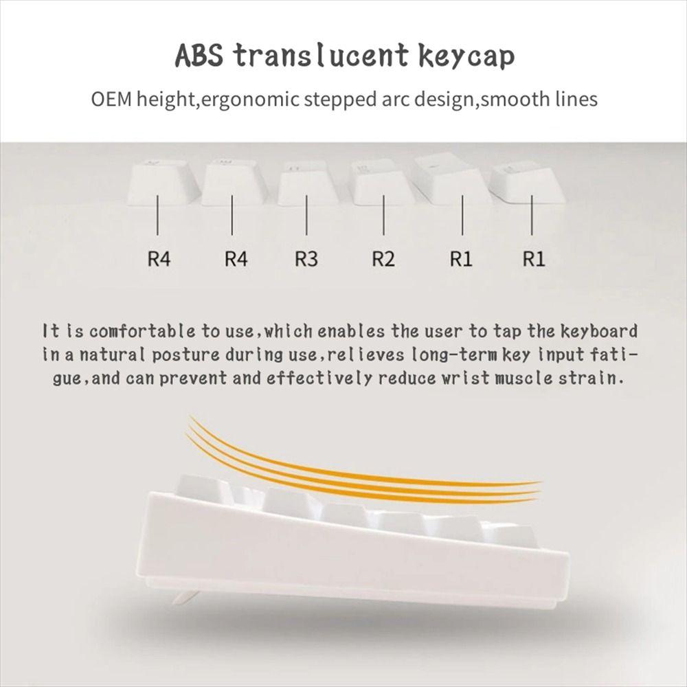 61/ 87 Mechanical Keyboard 104/108 Backlit Key Cap Blank Keycaps Mechanical Keycaps Keyboard Keycap