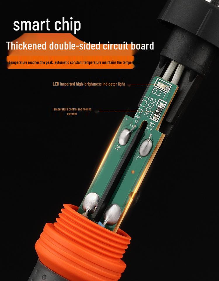 60W/100W Industrial Soldering Iron – Flat Head Smoke Code, Constant Temperature