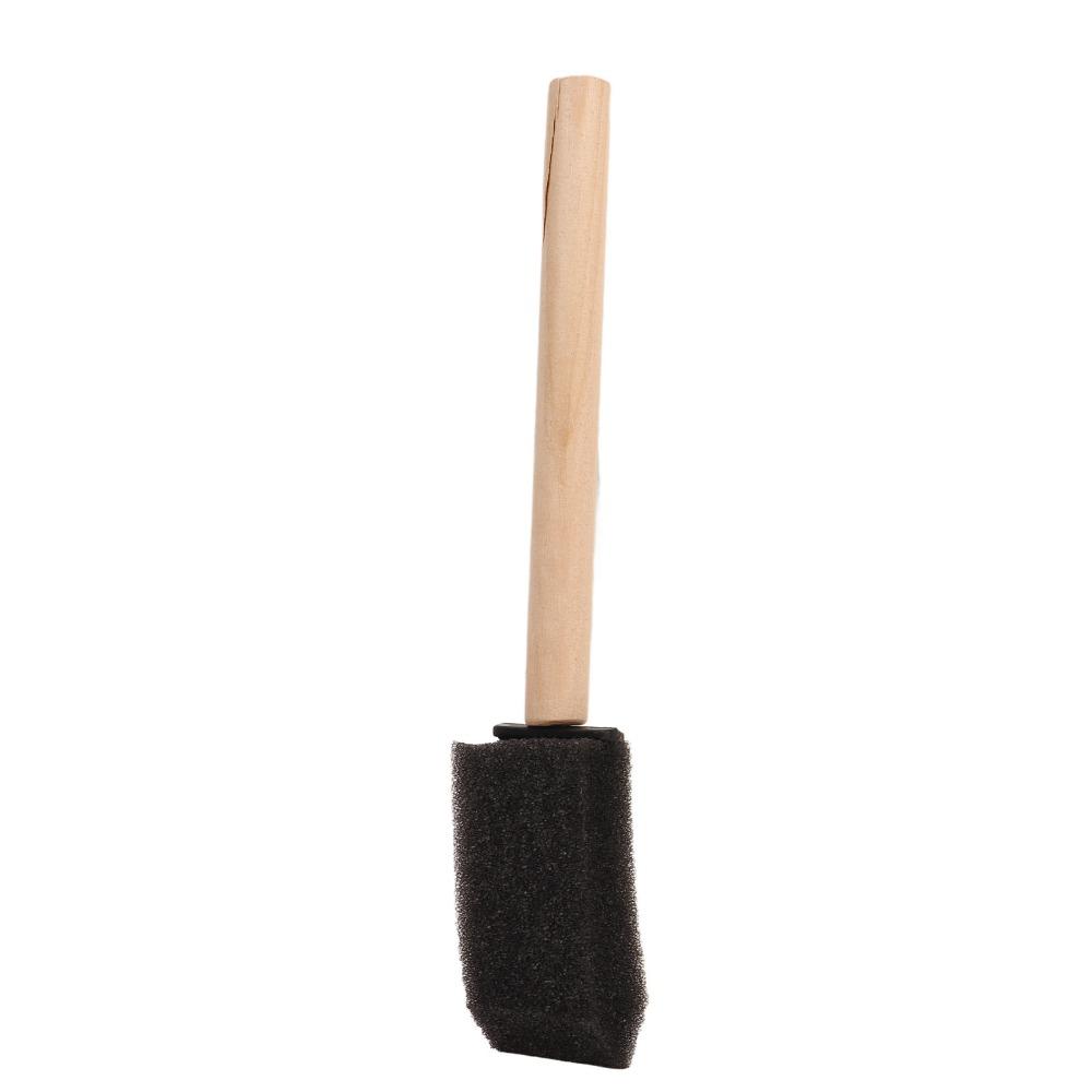 20Pcs Length 15cm Foam Paint Brush Black Brush Head Poly Foam Brush Sponge Paint Brush  for DIY
