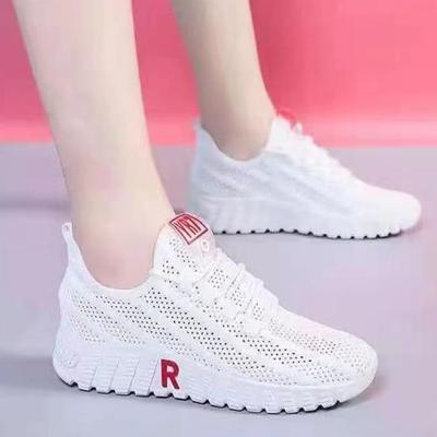 2024 Cloth Shoes Women's Walking Shoes Soft Bottom Non-slip Mom Sneakers Breathable Net Shoes Fashion Casual Single Shoes