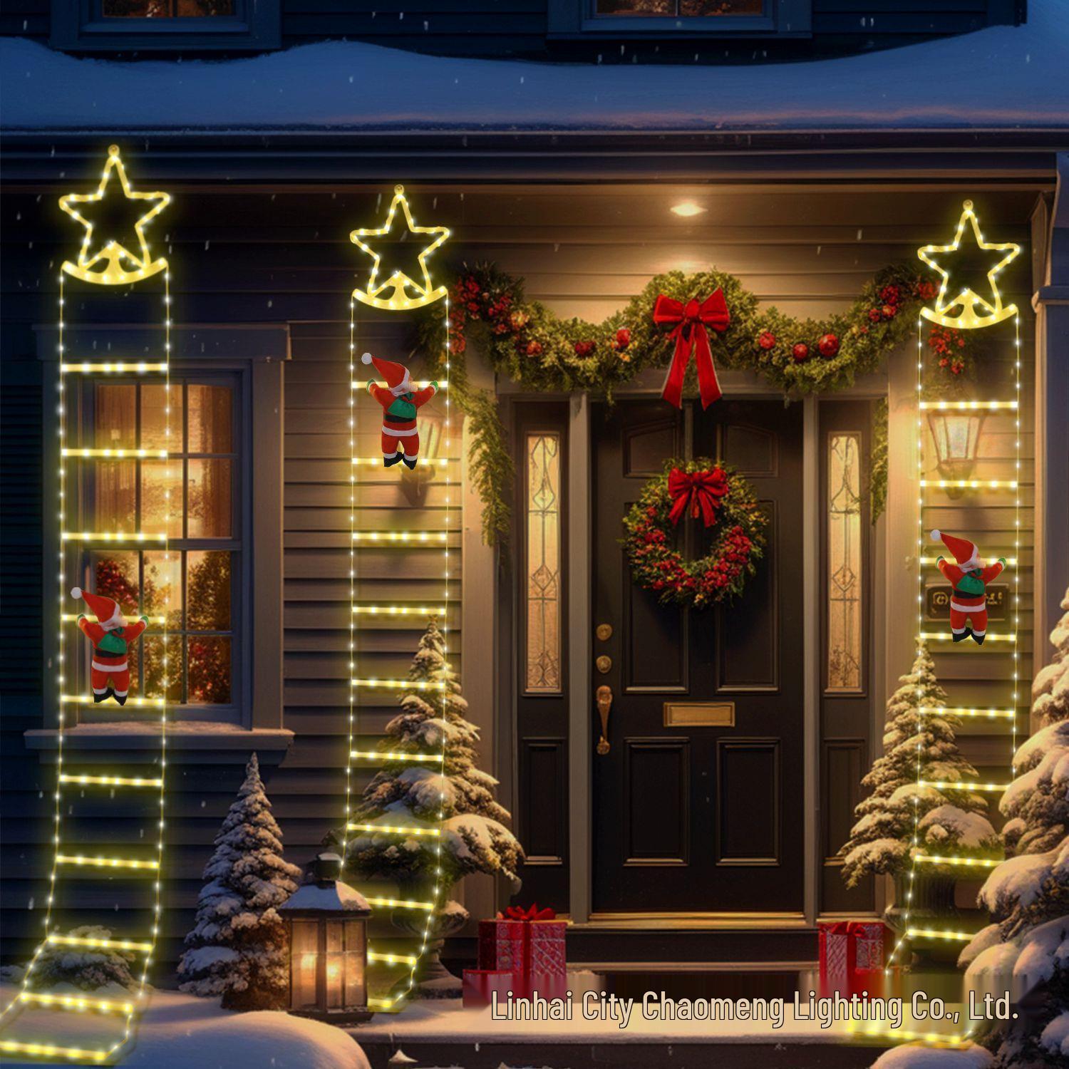 

Christmas Star Stair Outdoor Lights: Medium Lantern Decoration for Holiday Gifts 8-function transformer-Star staircase lights