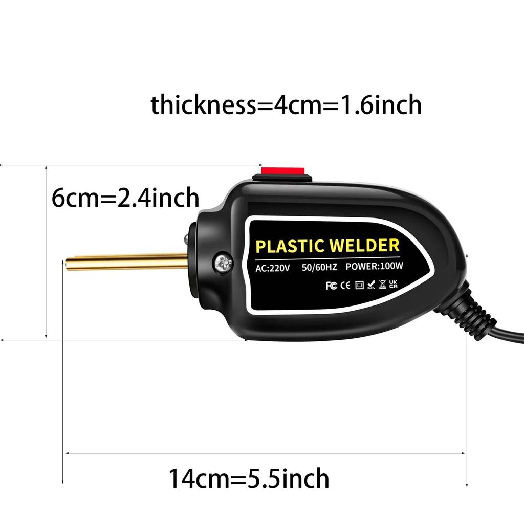 Plastic Welder 100W Heat Gun 400pcs Hot Staplers Plastic Welding Machine Bumper Soldering Iron Staples Car Repair Tools Kit