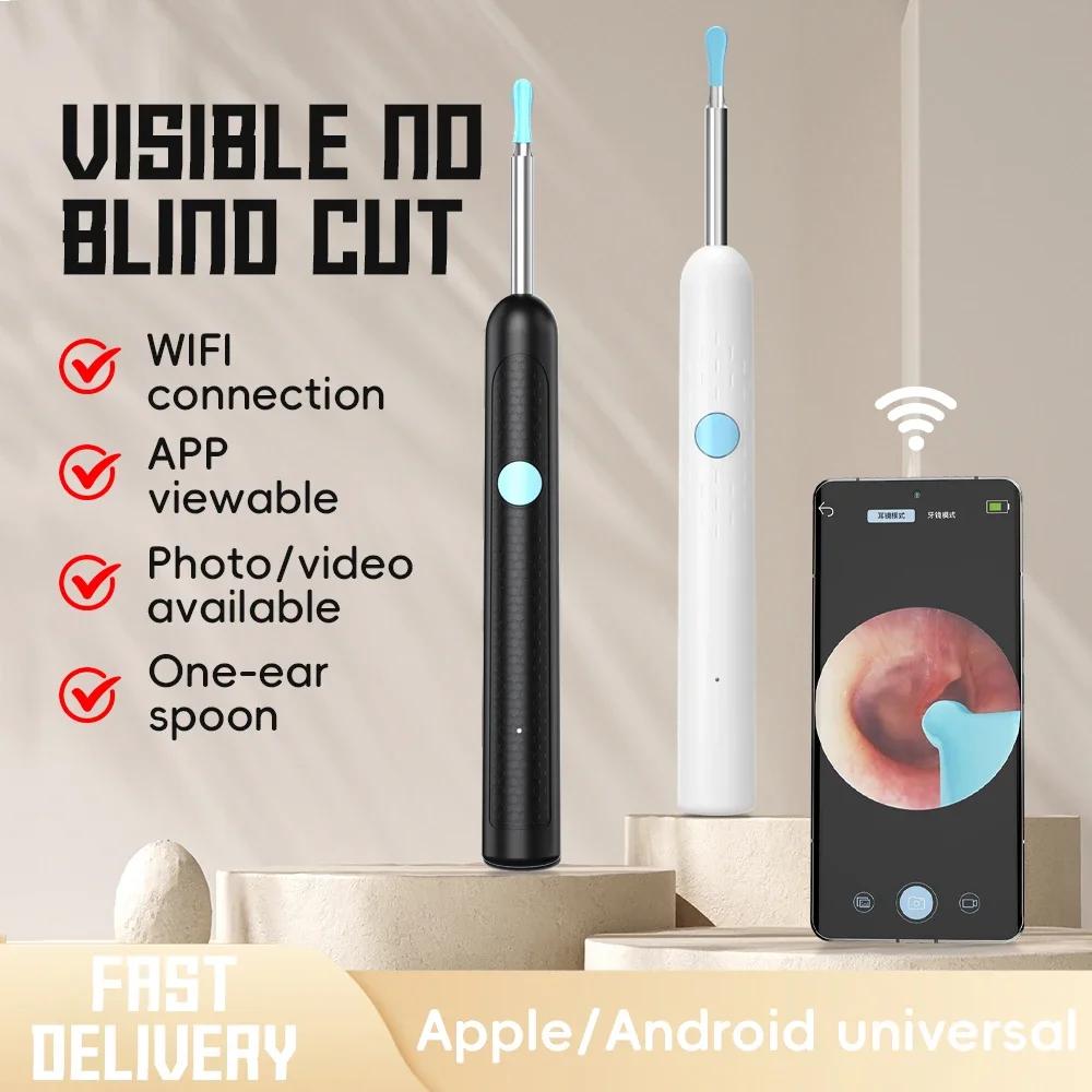 Ear Wax Removal Tool Camera Ear Cleaner With Camera 1080P Hd Ear Camera And 6 Led Light Ear Camera Wax Removal For Ios& Android