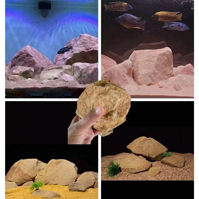100g 250g 500g Natural Aquarium Decor Stone Rockery Landscaping Fish Tank Great Professional Stone Decoration for Fish Tank